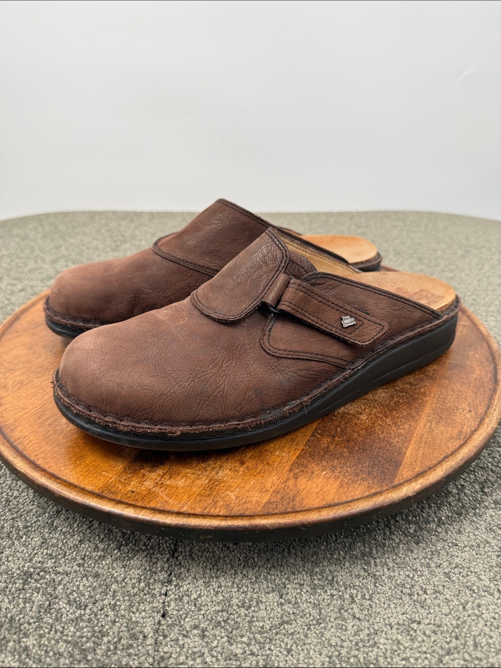 Finn Comfort Shoes Mens 44 (US 10) Amalfi Soft Brown Leather Slip-On Clogs